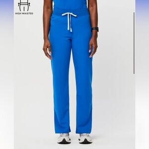 Figs women's Royal Blue Livingston™ High Waisted - Petite Basic Scrub Pants - S